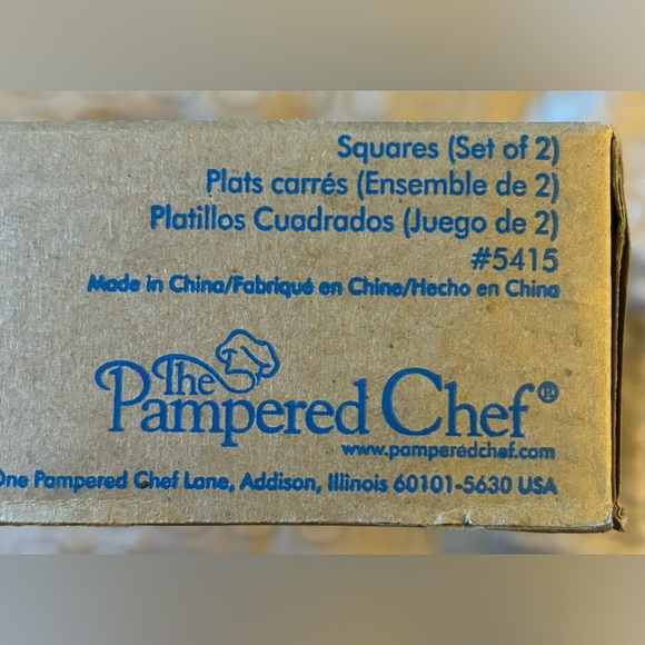 The Pampered Chef Simple Additions square plates - Picture 5 of 5